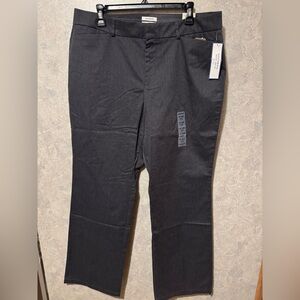 Dockers Metro Pant Individual Fit Womens 16 M Gray Mid Rise Curvy Straight NWT